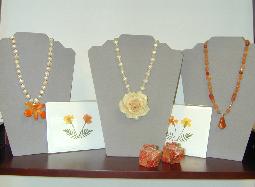 Three beautiful necklaces displayed at Danni & Me Boutique